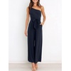 image:imageANRABESS Women Summer Dressy Jumpsuits One Shoulder Sleeveless Casual Wide Leg Pants Romper Jumper 2026 Trendy Fall OutfitsDark Blue