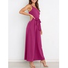 image:imageANRABESS Women Summer Dressy Jumpsuits One Shoulder Sleeveless Casual Wide Leg Pants Romper Jumper 2026 Trendy Fall OutfitsDeep Rose