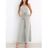 image:imageANRABESS Women Summer Dressy Jumpsuits One Shoulder Sleeveless Casual Wide Leg Pants Romper Jumper 2026 Trendy Fall OutfitsGray