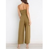 image:imageANRABESS Women Summer Dressy Jumpsuits One Shoulder Sleeveless Casual Wide Leg Pants Romper Jumper 2026 Trendy Fall OutfitsKhaki