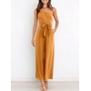 image:imageANRABESS Women Summer Dressy Jumpsuits One Shoulder Sleeveless Casual Wide Leg Pants Romper Jumper 2026 Trendy Fall OutfitsOrange