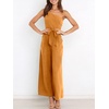 image:imageANRABESS Women Summer Dressy Jumpsuits One Shoulder Sleeveless Casual Wide Leg Pants Romper Jumper 2026 Trendy Fall OutfitsOrange