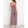 image:imageANRABESS Women Summer Dressy Jumpsuits One Shoulder Sleeveless Casual Wide Leg Pants Romper Jumper 2026 Trendy Fall OutfitsPink