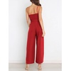 image:imageANRABESS Women Summer Dressy Jumpsuits One Shoulder Sleeveless Casual Wide Leg Pants Romper Jumper 2026 Trendy Fall OutfitsRed