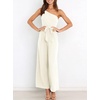 image:imageANRABESS Women Summer Dressy Jumpsuits One Shoulder Sleeveless Casual Wide Leg Pants Romper Jumper 2026 Trendy Fall OutfitsWhite
