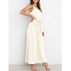 image:imageANRABESS Women Summer Dressy Jumpsuits One Shoulder Sleeveless Casual Wide Leg Pants Romper Jumper 2026 Trendy Fall OutfitsWhite