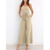 image:imageANRABESS Women Summer Dressy Jumpsuits One Shoulder Sleeveless Casual Wide Leg Pants Romper Jumper 2026 Trendy Fall OutfitsYellow
