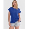 image:imageANRABESS Womens Acid Washed TShirt Cap Sleeve Vintage Casual Crew Neck Tops Summer Basic Tee 2026 Fashion ClothingBlue