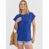 image:imageANRABESS Womens Acid Washed TShirt Cap Sleeve Vintage Casual Crew Neck Tops Summer Basic Tee 2026 Fashion ClothingBlue
