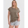 image:imageANRABESS Womens Acid Washed TShirt Cap Sleeve Vintage Casual Crew Neck Tops Summer Basic Tee 2026 Fashion ClothingCoffee