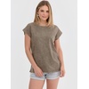 image:imageANRABESS Womens Acid Washed TShirt Cap Sleeve Vintage Casual Crew Neck Tops Summer Basic Tee 2026 Fashion ClothingCoffee