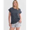 image:imageANRABESS Womens Acid Washed TShirt Cap Sleeve Vintage Casual Crew Neck Tops Summer Basic Tee 2026 Fashion ClothingGrey