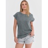 image:imageANRABESS Womens Acid Washed TShirt Cap Sleeve Vintage Casual Crew Neck Tops Summer Basic Tee 2026 Fashion ClothingLight Grey