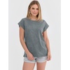 image:imageANRABESS Womens Acid Washed TShirt Cap Sleeve Vintage Casual Crew Neck Tops Summer Basic Tee 2026 Fashion ClothingLight Grey
