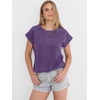 image:imageANRABESS Womens Acid Washed TShirt Cap Sleeve Vintage Casual Crew Neck Tops Summer Basic Tee 2026 Fashion ClothingPurple