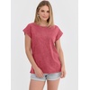 image:imageANRABESS Womens Acid Washed TShirt Cap Sleeve Vintage Casual Crew Neck Tops Summer Basic Tee 2026 Fashion ClothingRed