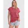 image:imageANRABESS Womens Acid Washed TShirt Cap Sleeve Vintage Casual Crew Neck Tops Summer Basic Tee 2026 Fashion ClothingRed