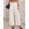 image:imageANRABESS Womens Barrel Jeans Mid Rise Wide Leg Denim Pants Casual Baggy Relaxed Fit Y2K Streetwear Boyfriend Ankle LengthWhite