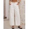 image:imageANRABESS Womens Barrel Jeans Mid Rise Wide Leg Denim Pants Casual Baggy Relaxed Fit Y2K Streetwear Boyfriend Ankle LengthWhite