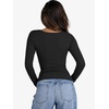 image:imageANRABESS Womens Cutout Tops Trendy Sexy Long Sleeve Shirts Ribbed Slim Fit Tee 2026 Fall Fashion Going Out Tshirts ClothesBlack