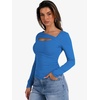 image:imageANRABESS Womens Cutout Tops Trendy Sexy Long Sleeve Shirts Ribbed Slim Fit Tee 2026 Fall Fashion Going Out Tshirts ClothesBlue