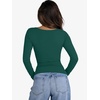 image:imageANRABESS Womens Cutout Tops Trendy Sexy Long Sleeve Shirts Ribbed Slim Fit Tee 2026 Fall Fashion Going Out Tshirts ClothesGreen