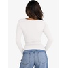 image:imageANRABESS Womens Cutout Tops Trendy Sexy Long Sleeve Shirts Ribbed Slim Fit Tee 2026 Fall Fashion Going Out Tshirts ClothesWhite