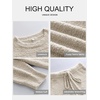 image:imageANRABESS Womens Fuzzy Fleece Pajama Sets 2 Piece Outfits Long Sleeve Top Wide Leg Pants Lounge Matching Set 2026 Fall WinterBeige