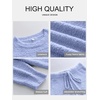 image:imageANRABESS Womens Fuzzy Fleece Pajama Sets 2 Piece Outfits Long Sleeve Top Wide Leg Pants Lounge Matching Set 2026 Fall WinterBlue