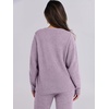 image:imageANRABESS Womens Fuzzy Fleece Pajama Sets 2 Piece Outfits Long Sleeve Top Wide Leg Pants Lounge Matching Set 2026 Fall WinterPurple