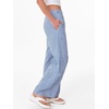 image:imageANRABESS Womens Gingham Pants Checkered Plaid Striped Boxer Wide Leg Palazzo Pants Lounge PJ Bottoms Trousers with PocketsBlue White Stripe