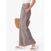 image:imageANRABESS Womens Gingham Pants Checkered Plaid Striped Boxer Wide Leg Palazzo Pants Lounge PJ Bottoms Trousers with PocketsBrown White Plaid
