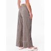image:imageANRABESS Womens Gingham Pants Checkered Plaid Striped Boxer Wide Leg Palazzo Pants Lounge PJ Bottoms Trousers with PocketsBrown White Plaid