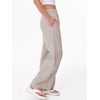 image:imageANRABESS Womens Gingham Pants Checkered Plaid Striped Boxer Wide Leg Palazzo Pants Lounge PJ Bottoms Trousers with PocketsBrown White Stripe