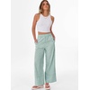 image:imageANRABESS Womens Gingham Pants Checkered Plaid Striped Boxer Wide Leg Palazzo Pants Lounge PJ Bottoms Trousers with PocketsGreen White Plaid