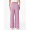 image:imageANRABESS Womens Gingham Pants Checkered Plaid Striped Boxer Wide Leg Palazzo Pants Lounge PJ Bottoms Trousers with PocketsHot Pink White Plaid