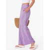 image:imageANRABESS Womens Gingham Pants Checkered Plaid Striped Boxer Wide Leg Palazzo Pants Lounge PJ Bottoms Trousers with PocketsPurple White Plaid