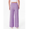image:imageANRABESS Womens Gingham Pants Checkered Plaid Striped Boxer Wide Leg Palazzo Pants Lounge PJ Bottoms Trousers with PocketsPurple White Plaid