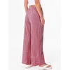 image:imageANRABESS Womens Gingham Pants Checkered Plaid Striped Boxer Wide Leg Palazzo Pants Lounge PJ Bottoms Trousers with PocketsRed White Plaid