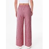 image:imageANRABESS Womens Gingham Pants Checkered Plaid Striped Boxer Wide Leg Palazzo Pants Lounge PJ Bottoms Trousers with PocketsRed White Plaid