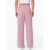 image:imageANRABESS Womens Gingham Pants Checkered Plaid Striped Boxer Wide Leg Palazzo Pants Lounge PJ Bottoms Trousers with PocketsRed White Stripe