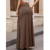 image:imageANRABESS Womens Maxi Skirts High Waisted 2026 Summer Boho Floral Beach Flowy Side Slit Long Skirt with Adjustable DrawstringBrown