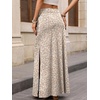 image:imageANRABESS Womens Maxi Skirts High Waisted 2026 Summer Boho Floral Beach Flowy Side Slit Long Skirt with Adjustable DrawstringFloral Beige
