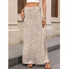 image:imageANRABESS Womens Maxi Skirts High Waisted 2026 Summer Boho Floral Beach Flowy Side Slit Long Skirt with Adjustable DrawstringFloral Beige
