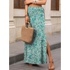 image:imageANRABESS Womens Maxi Skirts High Waisted 2026 Summer Boho Floral Beach Flowy Side Slit Long Skirt with Adjustable DrawstringFloral Lake Blue