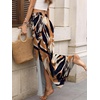 image:imageANRABESS Womens Maxi Skirts High Waisted 2026 Summer Boho Floral Beach Flowy Side Slit Long Skirt with Adjustable DrawstringFloral Navy Blue