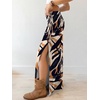 image:imageANRABESS Womens Maxi Skirts High Waisted 2026 Summer Boho Floral Beach Flowy Side Slit Long Skirt with Adjustable DrawstringFloral Navy Blue