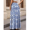 image:imageANRABESS Womens Maxi Skirts High Waisted 2026 Summer Boho Floral Beach Flowy Side Slit Long Skirt with Adjustable DrawstringFloral Royal Blue