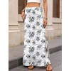 image:imageANRABESS Womens Maxi Skirts High Waisted 2026 Summer Boho Floral Beach Flowy Side Slit Long Skirt with Adjustable DrawstringFloral White