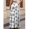 image:imageANRABESS Womens Maxi Skirts High Waisted 2026 Summer Boho Floral Beach Flowy Side Slit Long Skirt with Adjustable DrawstringFloral White